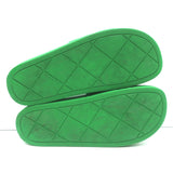 Bottega Veneta The Slider Sandals Green Quilted Rubber Size 42