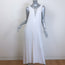 Reformation Open-Back Sleeveless Maxi Dress White Crepe Size Extra Small/Small