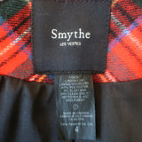 Smythe Hunting Blazer with Leather Elbow Patches Red Plaid Size 4