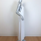 Reformation Open-Back Sleeveless Maxi Dress White Crepe Size Extra Small/Small