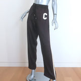 Celine Satin Side-Stripe Track Pants Dark Brown Size 36