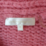LoveShackFancy Fabietto Cropped Cardigan Pink Alpaca-Blend Size Extra Small