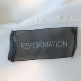 Reformation Open-Back Sleeveless Maxi Dress White Crepe Size Extra Small/Small