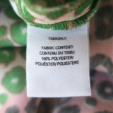 Derek Lam 10 Crosby Leopard Patchwork Asymmetric Midi Dress Green Crepe Size 2