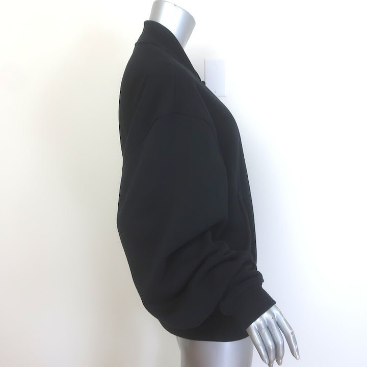 Alo Yoga Renown Oversized Varsity Jacket Black French Terry Size Small Unisex