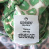 Derek Lam 10 Crosby Leopard Patchwork Asymmetric Midi Dress Green Crepe Size 2