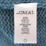 THE GREAT The Stable Lodge Cardigan Blue Alpaca-Blend Size 0