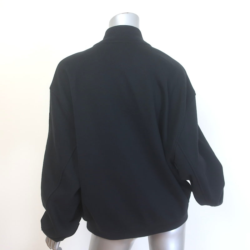 Alo Yoga Renown Oversized Varsity Jacket Black French Terry Size Small Unisex
