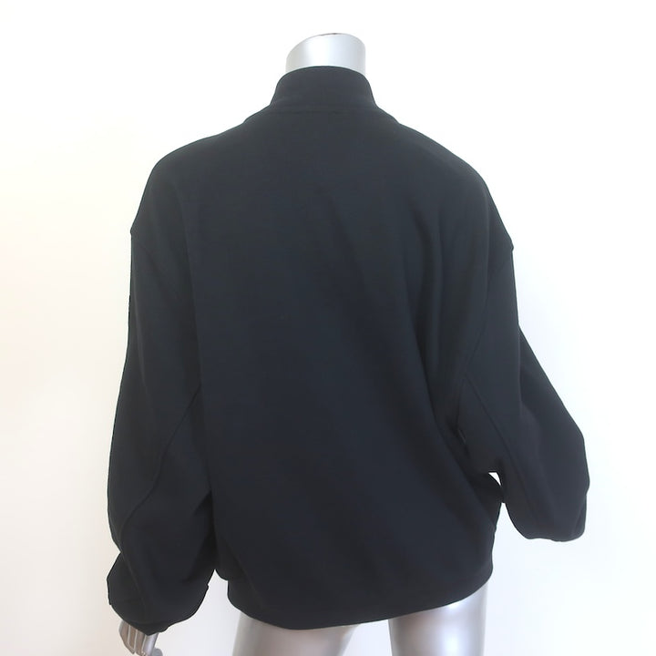 Alo Yoga Renown Oversized Varsity Jacket Black French Terry Size Small Unisex