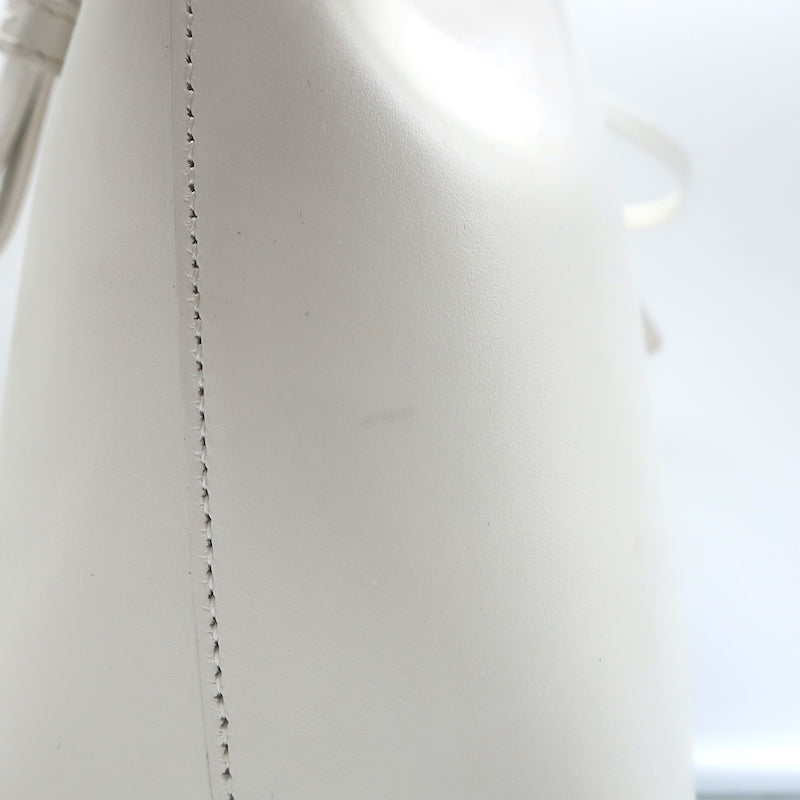 Mansur Gavriel Mini Mini Bucket Bag White Leather Crossbody