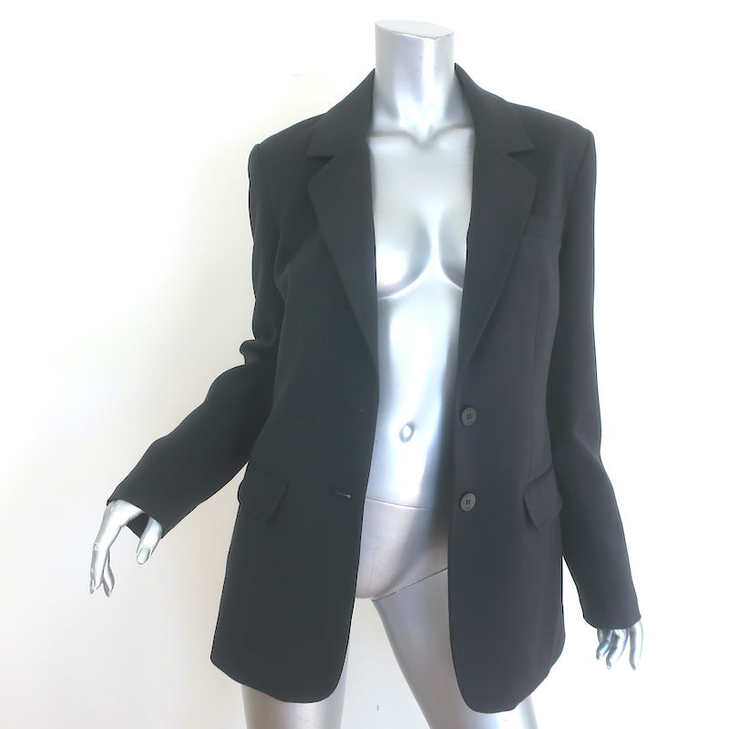 STAUD City Blazer Black Stretch Suiting Size Small Two-Button Jacket