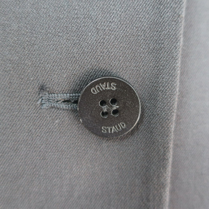 STAUD City Blazer Black Stretch Suiting Size Small Two-Button Jacket