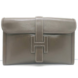 Hermes Jige PM Clutch Bag Brown Leather