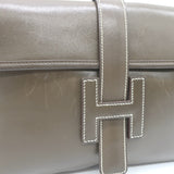 Hermes Jige PM Clutch Bag Brown Leather