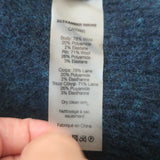 T by Alexander Wang Cowl Neck Cropped Sweater Navy Stretch Wool Size Large