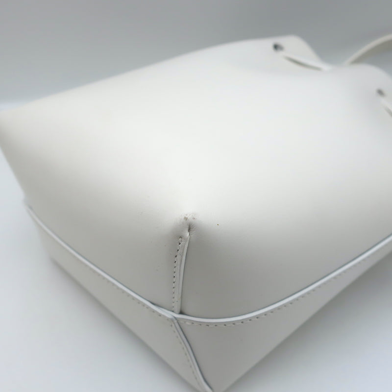 Mansur Gavriel Mini Mini Bucket Bag White Leather Crossbody