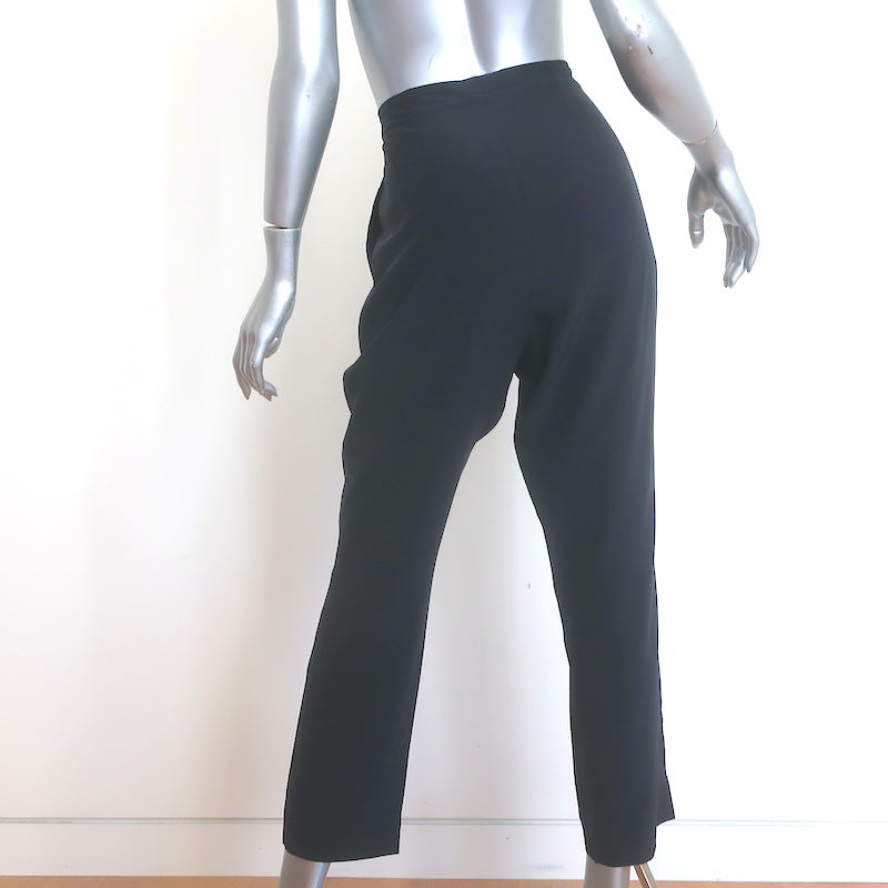 Hermes Pull-On Cropped Silk Pants Charcoal Size 38