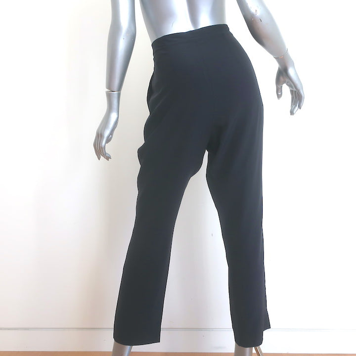 Hermes Pull-On Cropped Silk Pants Charcoal Size 38