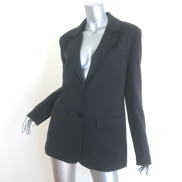 STAUD City Blazer Black Stretch Suiting Size Small Two-Button Jacket