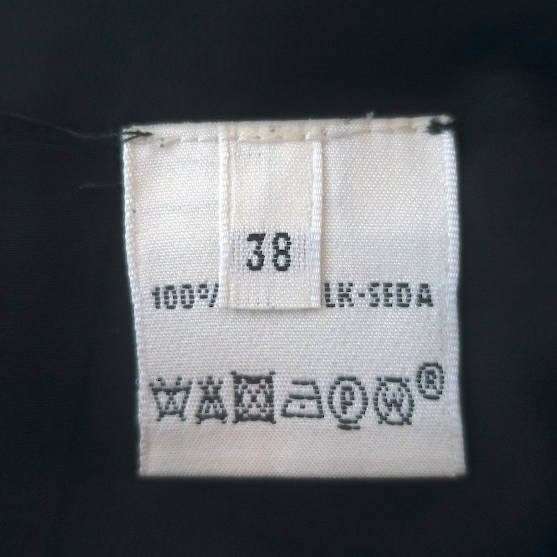 Hermes Pull-On Cropped Silk Pants Charcoal Size 38