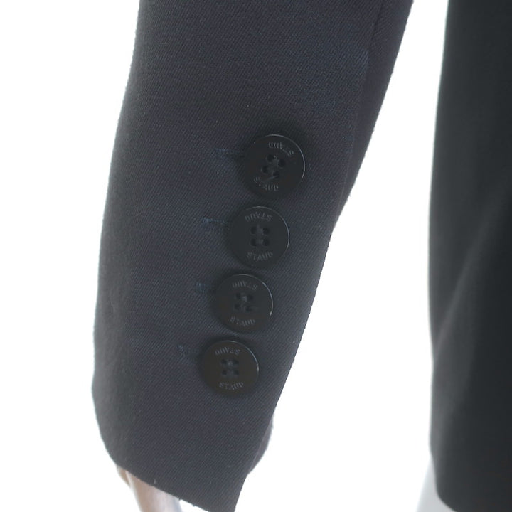 STAUD City Blazer Black Stretch Suiting Size Small Two-Button Jacket