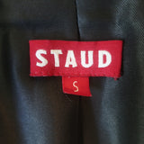 STAUD City Blazer Black Stretch Suiting Size Small Two-Button Jacket