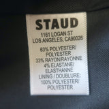 STAUD City Blazer Black Stretch Suiting Size Small Two-Button Jacket