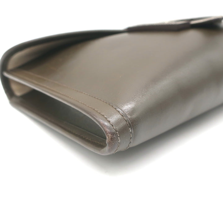 Hermes Jige PM Clutch Bag Brown Leather