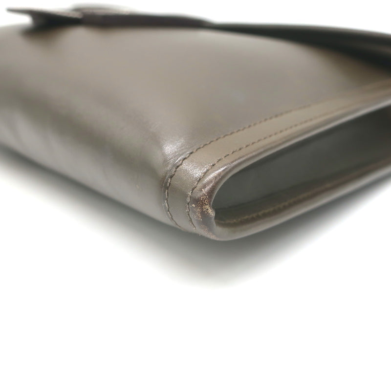 Hermes Jige PM Clutch Bag Brown Leather