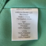 Veronica Beard Alexa Pleated Tie-Back Sleeveless Blouse Green Size 4