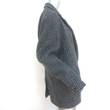 Isabel Marant Etoile Kaito Houndstooth Blazer Gray Virgin Wool Size 42