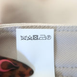 Brunello Cucinelli Monili Tab Belt Ankle Pants Ecru Stretch Cotton Size US 6