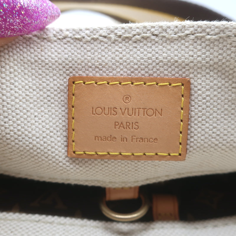 Louis Vuitton Globe MM Shopper Tote Ecru Canvas Shoulder Bag
