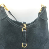 Hermes Micro Trim Crossbody Bag Black Suede