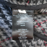 Isabel Marant Etoile Kaito Houndstooth Blazer Gray Virgin Wool Size 42