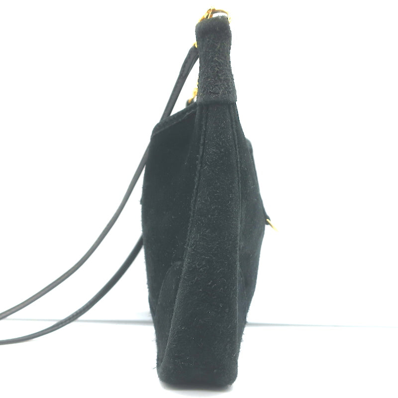 Hermès Trim 15 Micro Crossbody Bag Black Suede