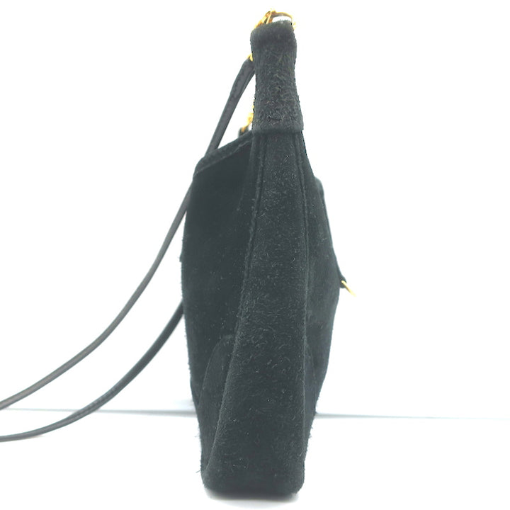 Hermès Trim 15 Micro Crossbody Bag Black Suede