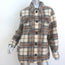 Isabel Marant Etoile Gaston Plaid Shirt Jacket Brown/Cream Wool-Blend Size 42