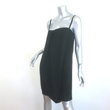 Prada Asymmetric Draped Dress Black Crepe Size 44