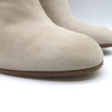 Gianvito Rossi Buckled Ankle Boots Beige Suede Size 39