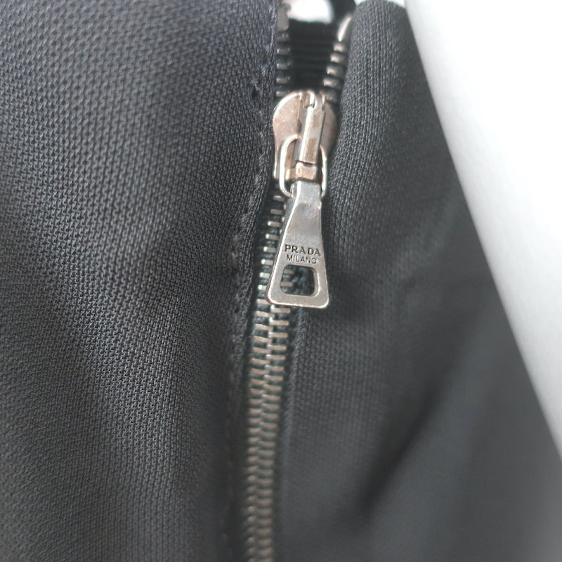 Prada Asymmetric Draped Dress Black Crepe Size 44