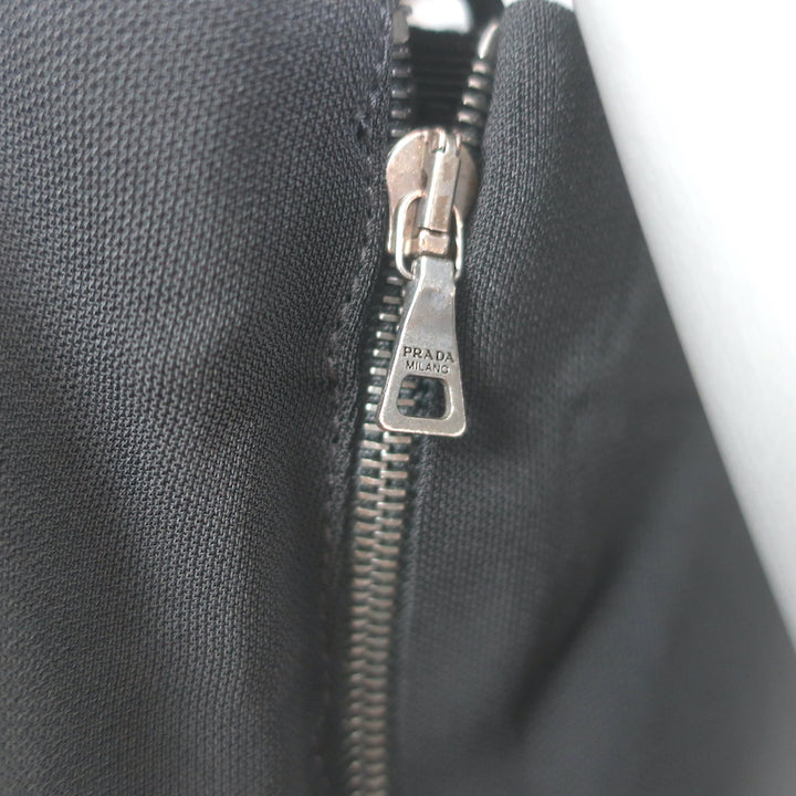 Prada Asymmetric Draped Dress Black Crepe Size 44
