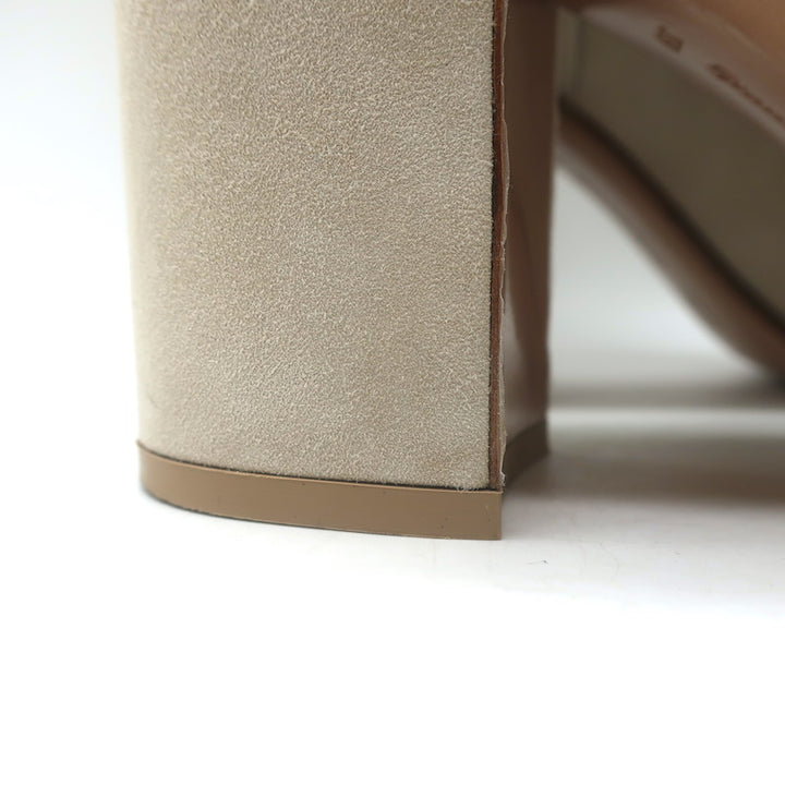 Gianvito Rossi Buckled Ankle Boots Beige Suede Size 39