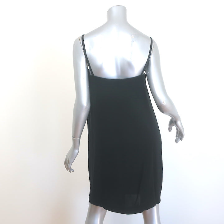 Prada Asymmetric Draped Dress Black Crepe Size 44