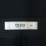 Prada Asymmetric Draped Dress Black Crepe Size 44