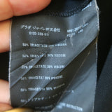 Prada Asymmetric Draped Dress Black Crepe Size 44