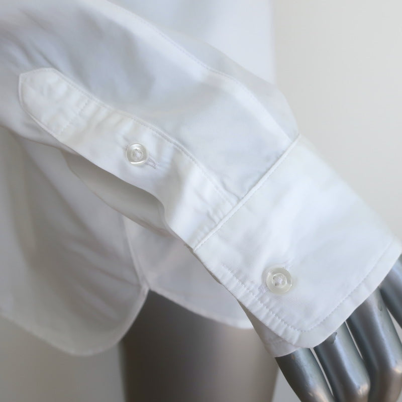 Frank &amp; Eileen Oona Continuous Sleeve Button-Up Shirt White Cotton Size Medium