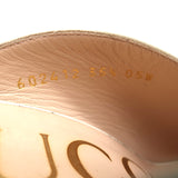 Gucci Zumi Mules Ivory Leather Size 35.5 Peep Toe Heels