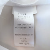 Frank & Eileen Oona Continuous Sleeve Button-Up Shirt White Cotton Size Medium