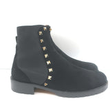 Valentino Rockstud Chelsea Boots Black Suede Size 38 Flat Ankle Boots